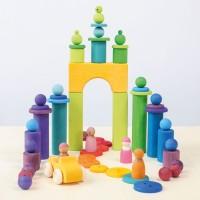 120 Coloured Wooden Beads - De Dondersteen