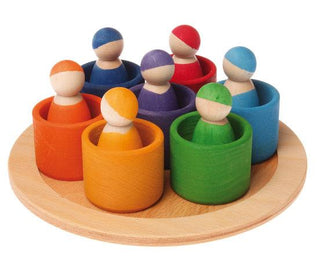 7 Rainbow Friends in bowls - De Dondersteen