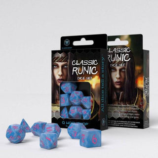 Classic Runic Dice Set Glacier & Pink - De Dondersteen