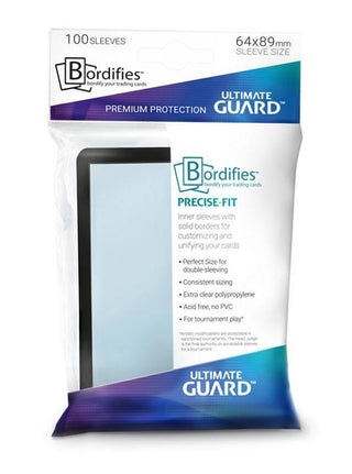 Ultimate Guard Bordifies Precise-Fit Sleeves Standard Size Black (100) - De Dondersteen