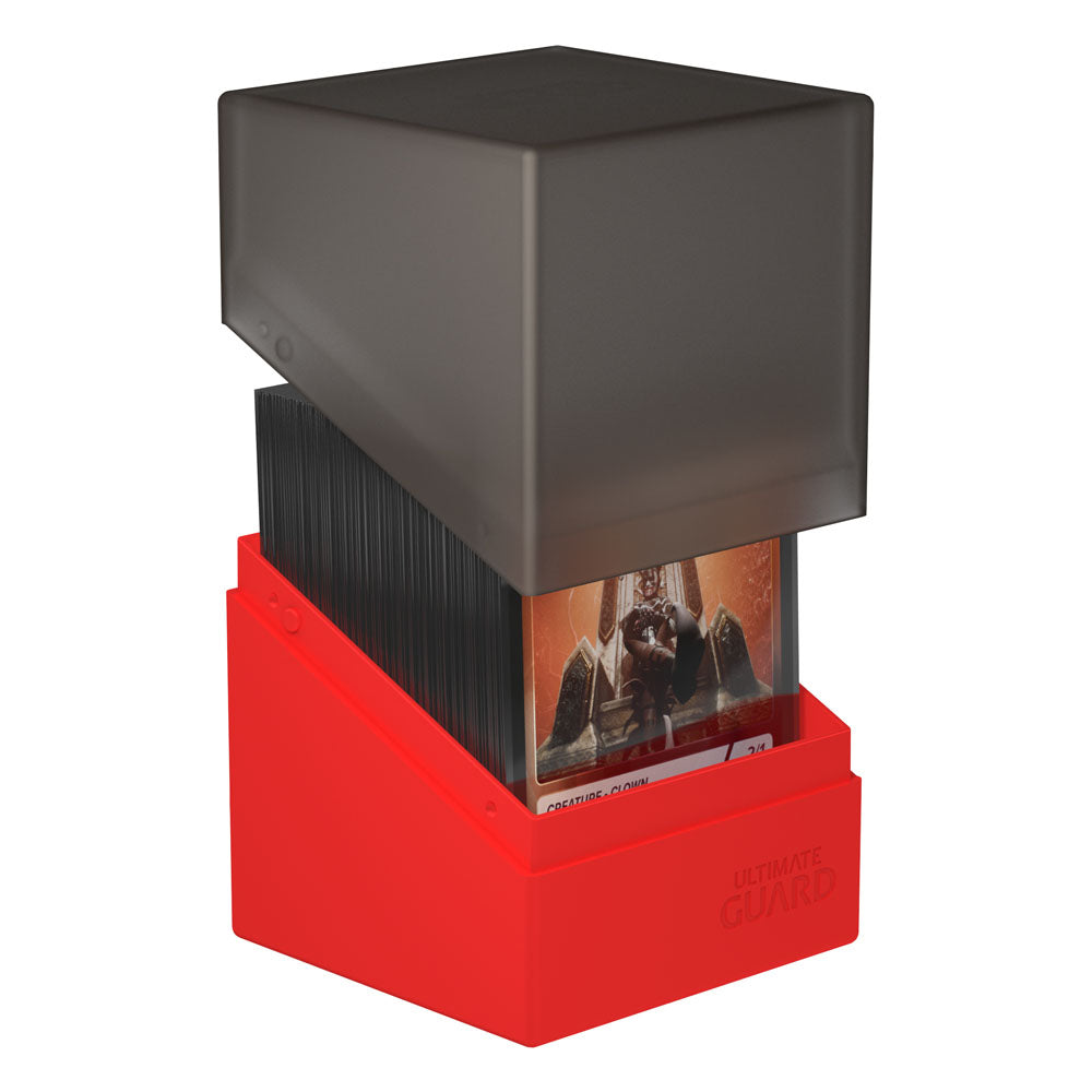 Ultimate Guard Boulder Deck Case 100+ SYNERGY Black/Red - De Dondersteen