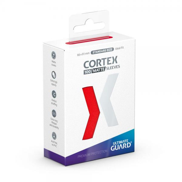 Ultimate Guard Cortex Sleeves Standard Size Matte Red (100) - De Dondersteen