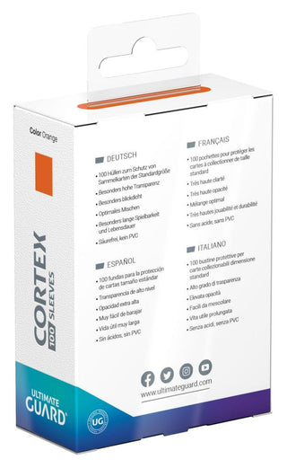 Ultimate Guard Cortex Sleeves Standard Size Orange (100) - De Dondersteen