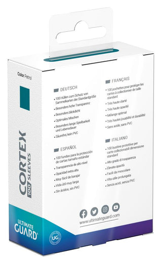 Ultimate Guard Cortex Sleeves Standard Size Petrol (100) - De Dondersteen