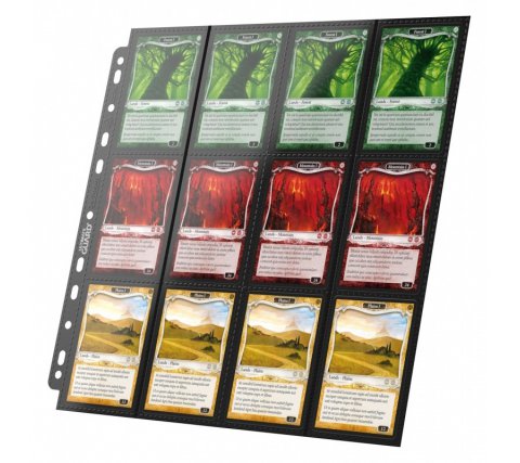 Ultimate Guard 32-Pocket Pages Standard Size & Mini American Black