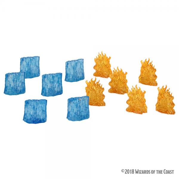 D&D Icons of the Realms Miniatures Spell Effects: Wall of Fire & Wall of Ice