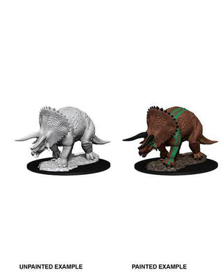 D&D Nolzur's Marvelous Miniatures Unpainted Miniature Triceratops - De Dondersteen