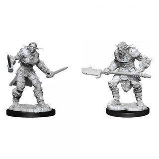 D&D Nolzur's MM Unpainted Miniatures Bugbear Barbarian Male & Bugbear Rogue Female Case - De Dondersteen