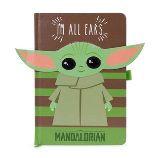 Star Wars The Mandalorian The Child I Am All Ears Green - Premium A5 Notitieboek - De Dondersteen