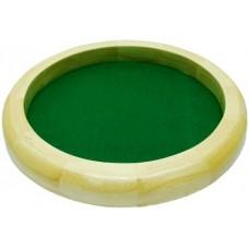 Dobbelpiste blank hout rond 35cm
