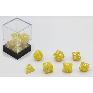 Dobbelstenen Goud Parelmoer 7 set Brick - De Dondersteen