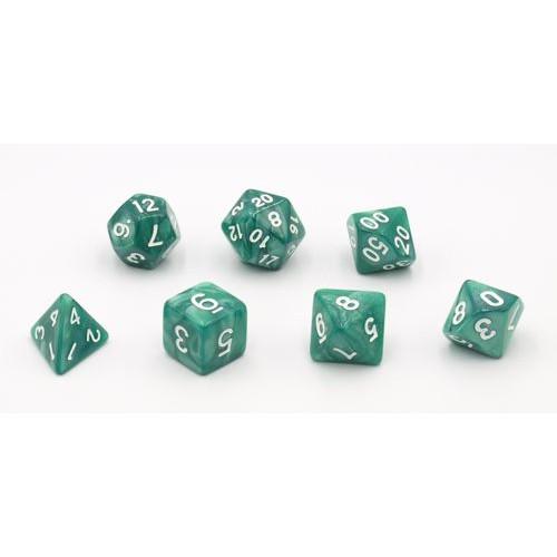 Dobbelstenen Groen Parelmoer 7 set Brick - De Dondersteen