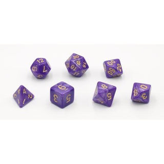 Dobbelstenen Paars Parelmoer 7 set Brick - De Dondersteen