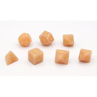 Dobbelstenen Pastel Perzik 7 set - De Dondersteen