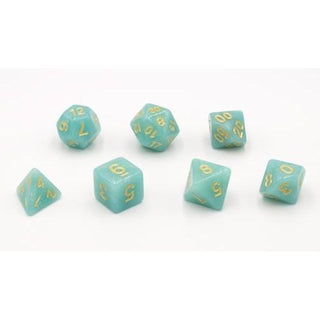Dobbelstenen Pastel Turquoise7 set - De Dondersteen