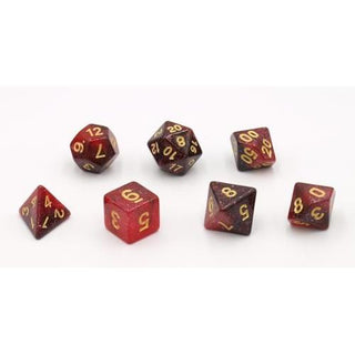 Dobbelstenen Stardust Single Rood 7 set - De Dondersteen