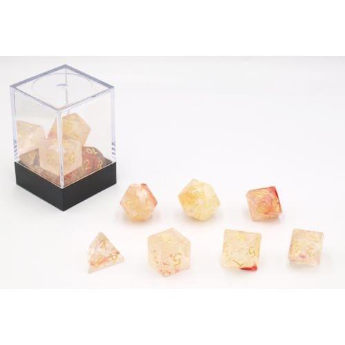 Dobbelstenen Swirl Roze 7 set Brick