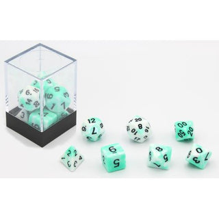 Dobbelstenen Wit/Mint 7 set Brick - De Dondersteen