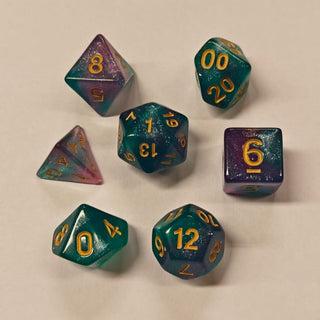 Polydice Stardust Aqua/Paars - De Dondersteen