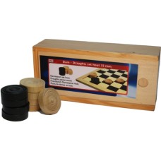 Damschijven 32 mm (blank/zwart) - De Dondersteen