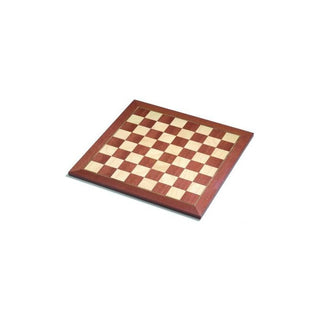 Schaakbord Mahonie/ Ahorn Ingelegd 48 cm - De Dondersteen