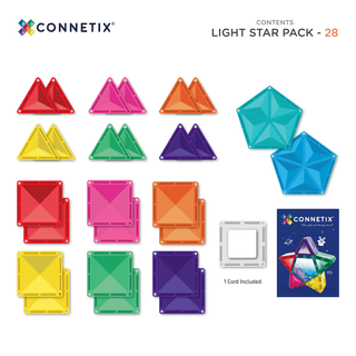 Connetix 28-delige Light Star Pack - De Dondersteen