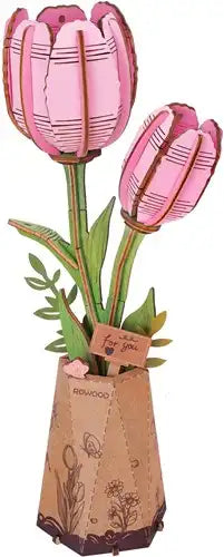 Robotime Pink Tulip - De Dondersteen
