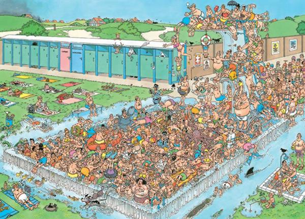 Bomvol Bad - Jan van Haasteren (1000) - De Dondersteen