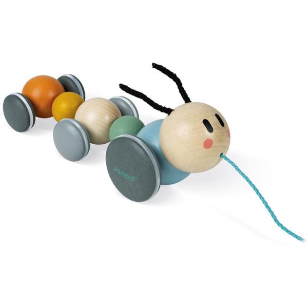 Janod Sweet Cocoon - Trekfiguur Rups - De Dondersteen