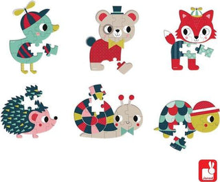 Mini puzzels - Bosdieren (12) - De Dondersteen