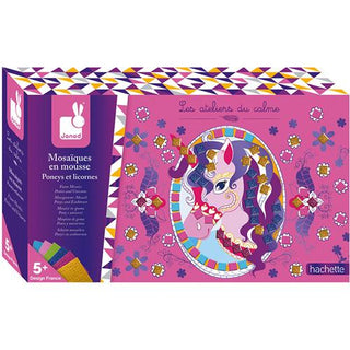 Janod Atelier - Ponies en eenhoorns foam mosaic - De Dondersteen