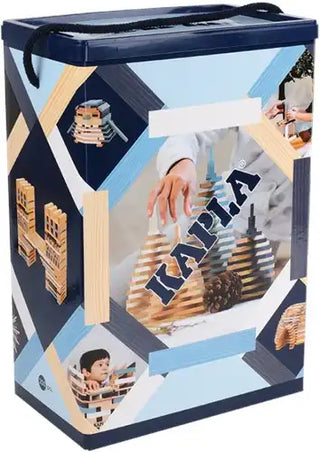 Kapla - 200 BOX WINTER: 140 natural + 60 coloured planks - De Dondersteen