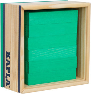 Kapla - 40 SQUARES - Colored planks light green - De Dondersteen