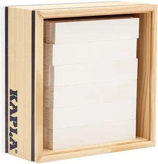 Kapla - 40 SQUARES - Colored planks white - De Dondersteen