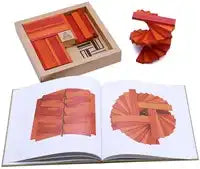 Kapla - set no.22: art book + 20 red planks & 20 orange planks - De Dondersteen