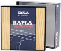 Kapla - KAPLA Challenge Dutch : 12 challenge cards & 16 natural planks - De Dondersteen
