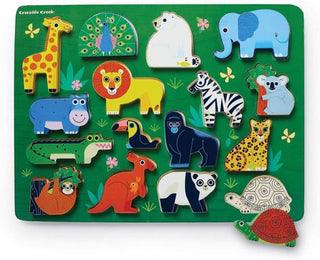 Wood Puzzle - Zoo (16) - De Dondersteen
