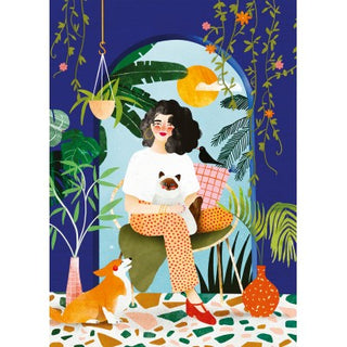 Blauer Garten Puzzle