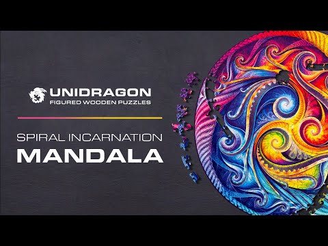 Unidragon Wooden Puzzle Mandela Spiral Incarnation King Size