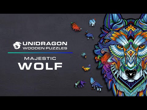 Unidragon Wooden Puzzle Majestic Wolf S