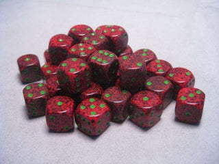 Dice Sets Strawberry Speckled 12mm d6 (36)