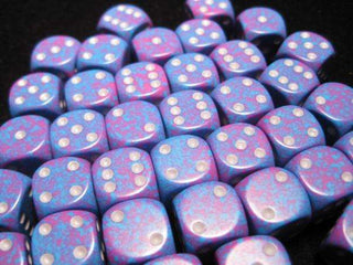 Dice Sets Silver Tetra Speckled 12mm d6 (36)