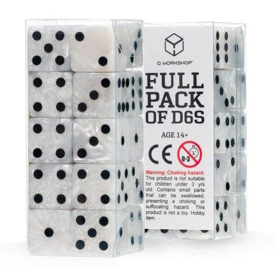 Q Workshop Dice Set Full Pack D6 Pearl (20)