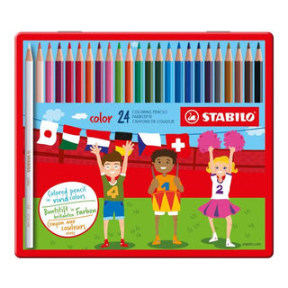 Stabilo Color 24pc Metal Wallet - De Dondersteen