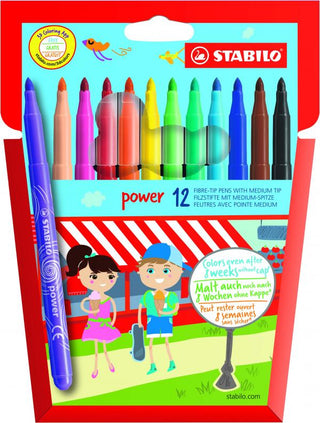 Stabilo Power Etui 12 Kleuren - De Dondersteen