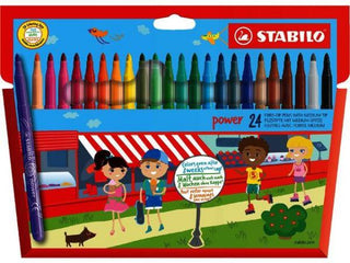 Stabilo Power Etui 24 Kleuren - De Dondersteen