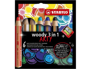Stabilo Woody 3in1 Etui 6 Kleuren - De Dondersteen