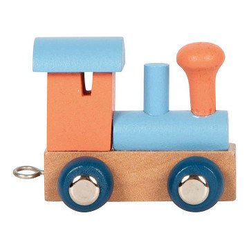 Small Foot - Houten Lettertrein Polar - Locomotief Zalmroze
