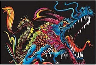 Velvet Folder With Elastic Strip - Dragon - De Dondersteen