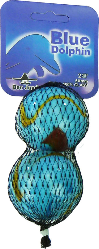 2 Blue Dolphin Knikkers - De Dondersteen